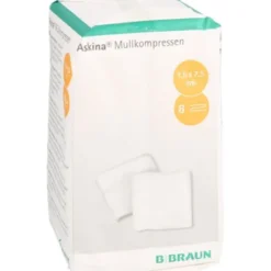 ASKINA Mullkompressen 7,5x7,5 cm unsteril 8fach 100 St