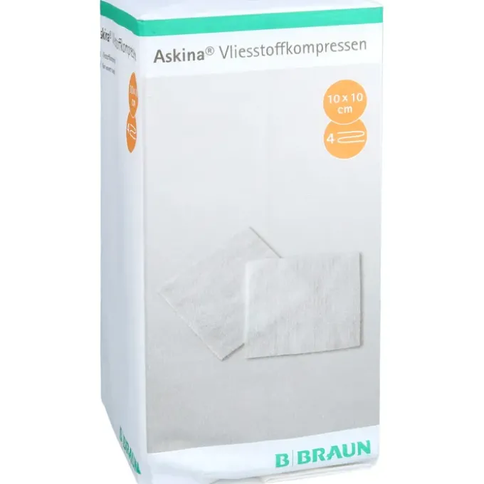 ASKINA Vliesstoffkompr.unsteril 10x10 cm 4fach 200 St