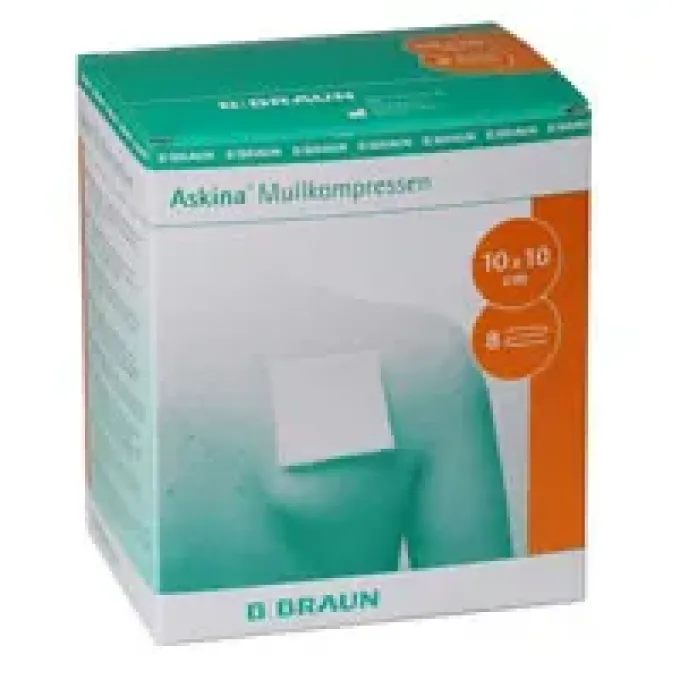 ASKINA Vliesstoffkompr.unsteril 10x10 cm 4fach 200 St
