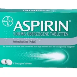 ASPIRIN 500 mg überzogene Tabletten 8 St