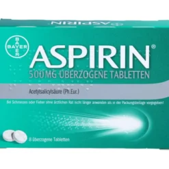 ASPIRIN 500 mg überzogene Tabletten 8 St