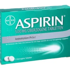 ASPIRIN 500 mg überzogene Tabletten 8 St