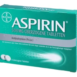 ASPIRIN 500 mg überzogene Tabletten 8 St