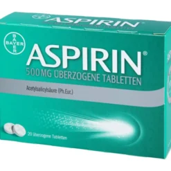 ASPIRIN 500 mg überzogene Tabletten 20 St