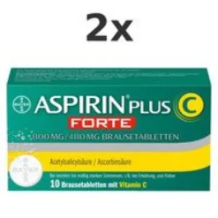 ASPIRIN plus C forte 800 mg/480 mg Brausetabletten Set 2x 10St