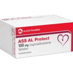 ASS AL Protect 100 mg magensaftresistente Tabletten bei erhöhtem Herzinfarkt- und Schlaganfallrisiko 50 St