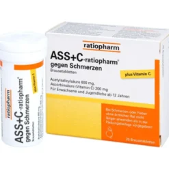 ASS + C-ratiopharm gegen Schmerzen Brausetabletten 20 St