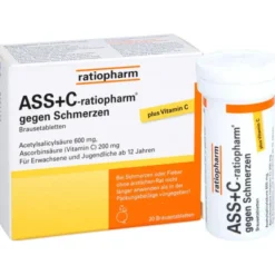 ASS + C-ratiopharm gegen Schmerzen Brausetabletten 20 St