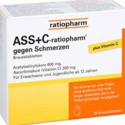 ASS + C-ratiopharm gegen Schmerzen Brausetabletten 20 St