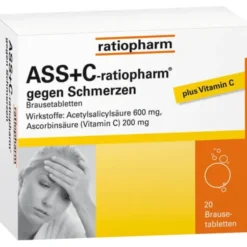 ASS + C-ratiopharm gegen Schmerzen Brausetabletten 20 St