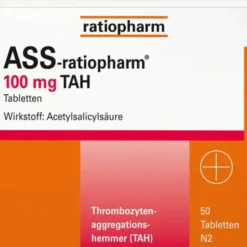 ASS-ratiopharm 100 mg TAH Tabletten 50 St