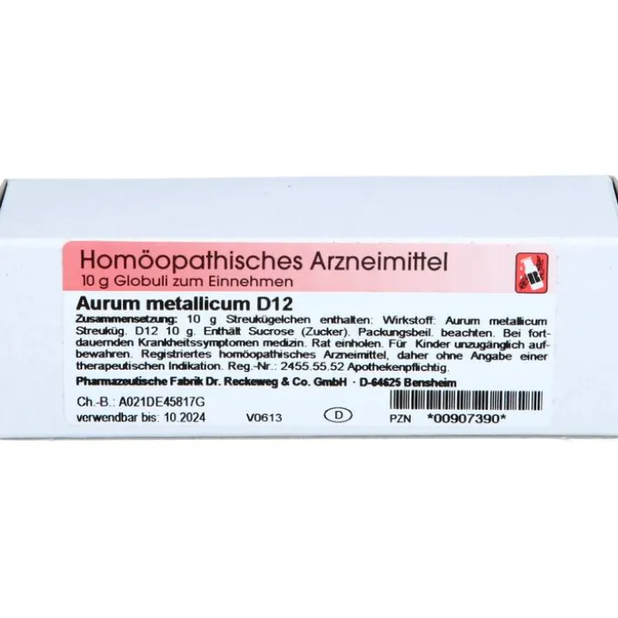 AURUM METALLICUM D 12 Globuli 10 g