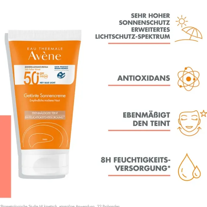 AVENE Sonnencreme SPF 50+ getönt 50 ml