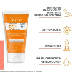 AVENE Sonnencreme SPF 50+ ohne Duftstoffe 50 ml
