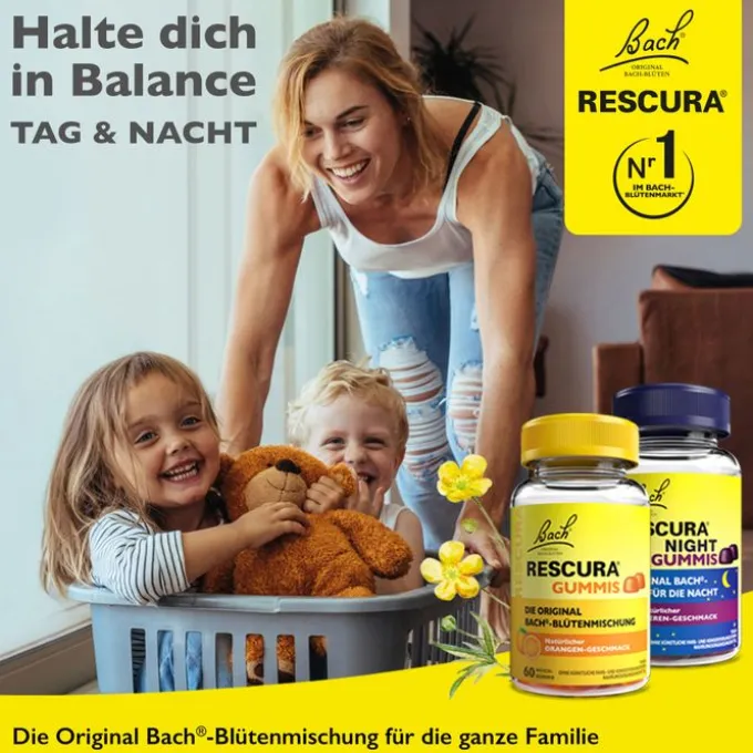 BACHBLÜTEN Original Rescura Gummis Orange 60 Stück