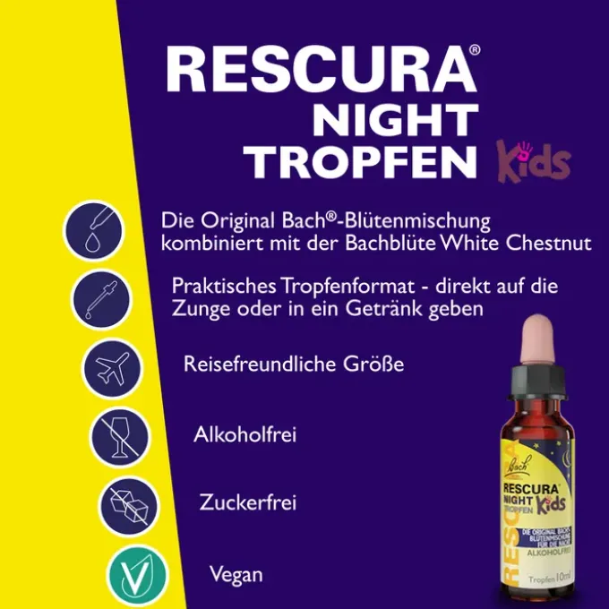 BACHBLÜTEN Original Rescura Night Kids Tro.alk.fr. 10 ml