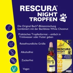 BACHBLÜTEN Original Rescura Night Pets Tro.alk.fr. 10 ml