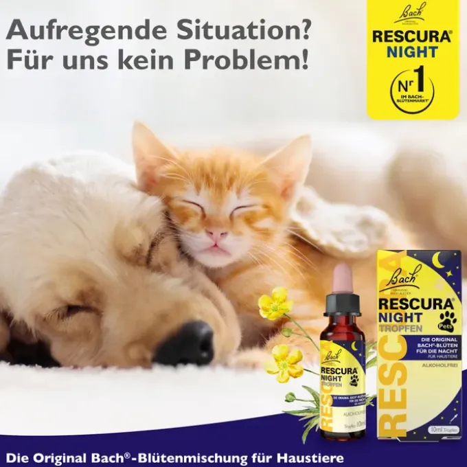BACHBLÜTEN Original Rescura Night Pets Tro.alk.fr. 10 ml