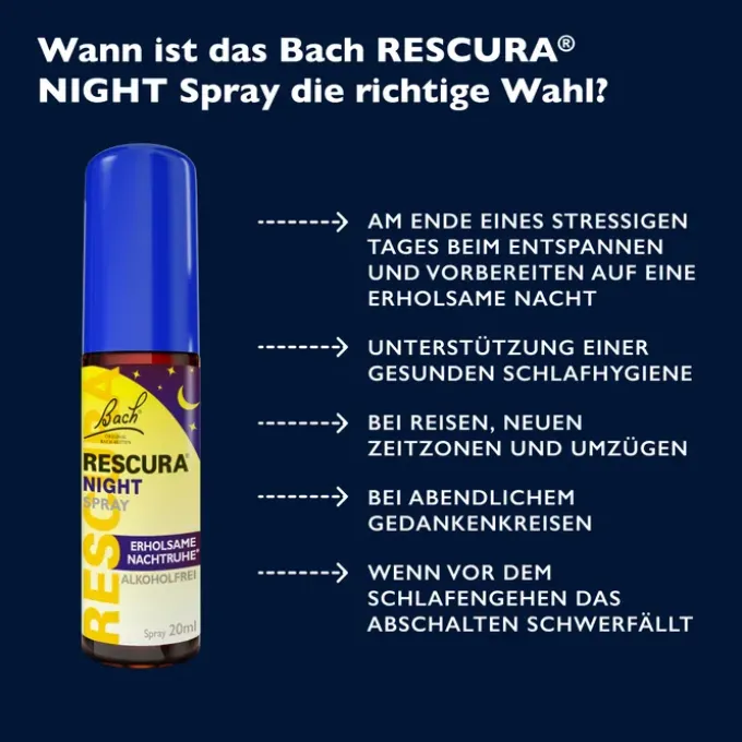 BACHBLÜTEN Rescura Night Spray alkoholfrei 20 ml