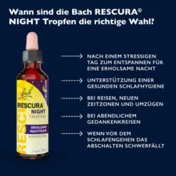BACHBLÜTEN Rescura Night Tropfen alkoholfrei 20 ml