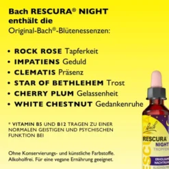 BACHBLÜTEN Rescura Night Tropfen alkoholfrei 20 ml