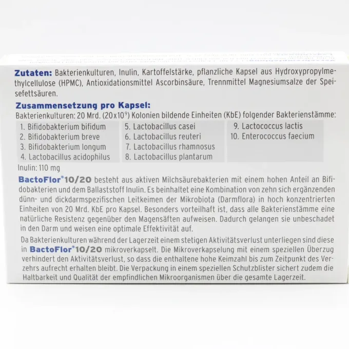 BACTOFLOR 10/20 Kapseln 30 Stück