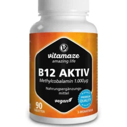 B12 AKTIV 1.000 μg vegan Tabletten 90 Stück