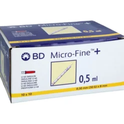 BD MICRO-FINE+ Insulinspr.0,5 ml U40 8 mm 100X0,5 ml