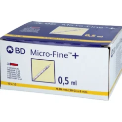 BD MICRO-FINE+ Insulinspr.0,5 ml U40 8 mm 100X0,5 ml