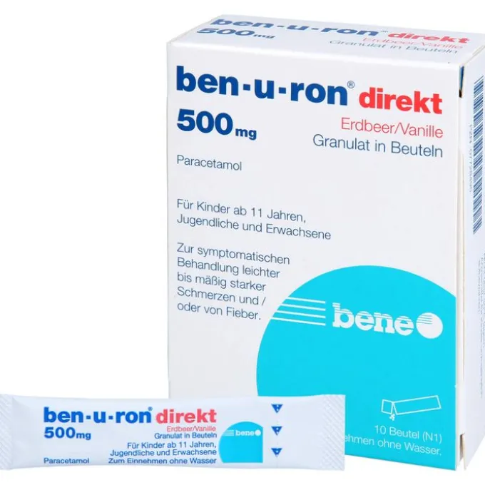 BEN-U-RON direkt 500 mg Granulat Erdbeer/Vanille 10 St
