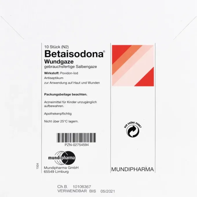 BETAISODONA Wundgaze 10x10 cm 10 St