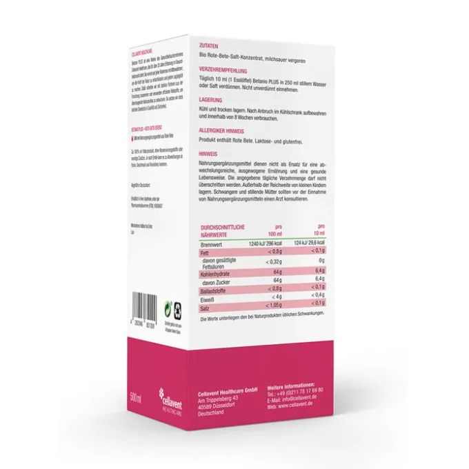 BETANIO PLUS Rote Beete Konzentrat 500 ml