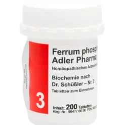 BIOCHEMIE Adler 3 Ferrum phosphoricum D 12 Tabl. 200 St