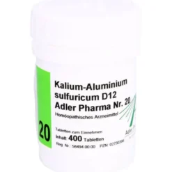 BIOCHEMIE Adler 20 Kalium aluminium sulf.D 12 Tab. 400 St
