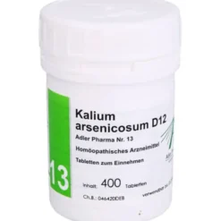 BIOCHEMIE Adler 13 Kalium arsenicosum D 12 Tabl. 400 St