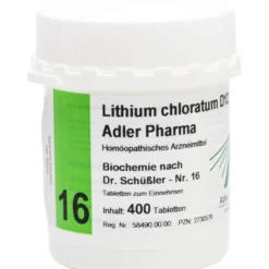BIOCHEMIE Adler 16 Lithium chloratum D 12 Tabl. 400 St