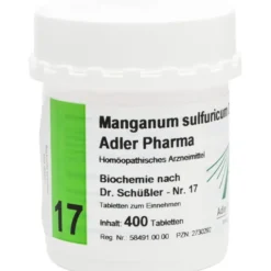 BIOCHEMIE Adler 17 Manganum sulfuricum D 12 Tabl. 400 St