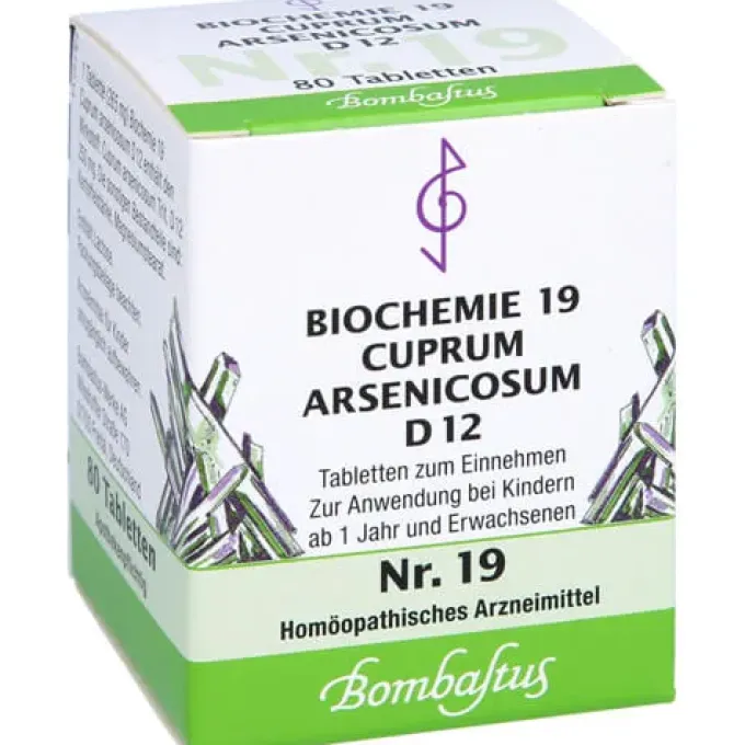 BIOCHEMIE 19 Cuprum arsenicosum D 12 Tabletten 80 St