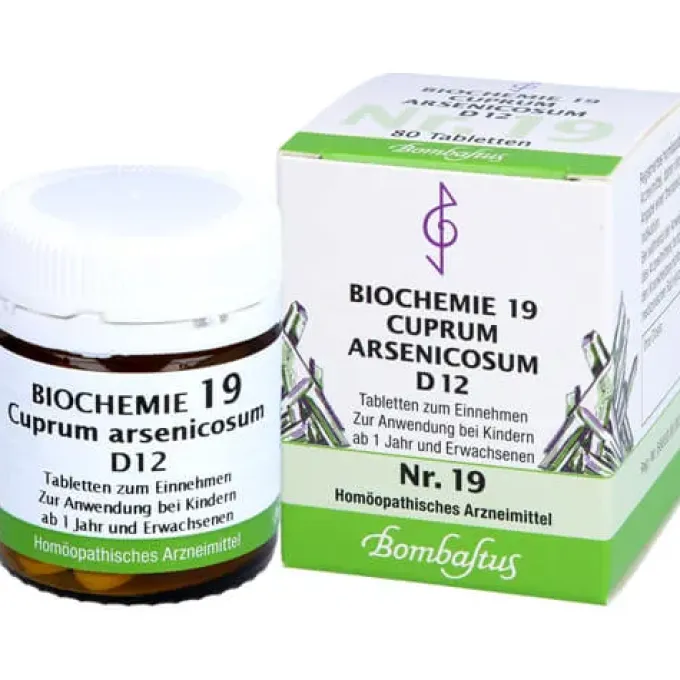 BIOCHEMIE 19 Cuprum arsenicosum D 12 Tabletten 80 St