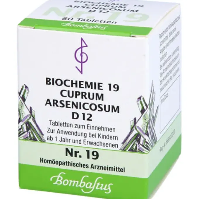 BIOCHEMIE 19 Cuprum arsenicosum D 12 Tabletten 80 St