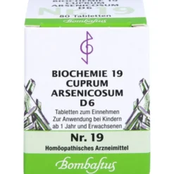 BIOCHEMIE 19 Cuprum arsenicosum D 6 Tabletten 80 St