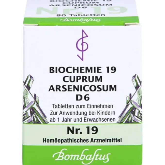 BIOCHEMIE 19 Cuprum arsenicosum D 6 Tabletten 80 St