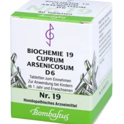 BIOCHEMIE 19 Cuprum arsenicosum D 6 Tabletten 80 St