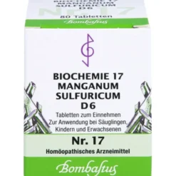 BIOCHEMIE 17 Manganum sulfuricum D 6 Tabletten 80 St