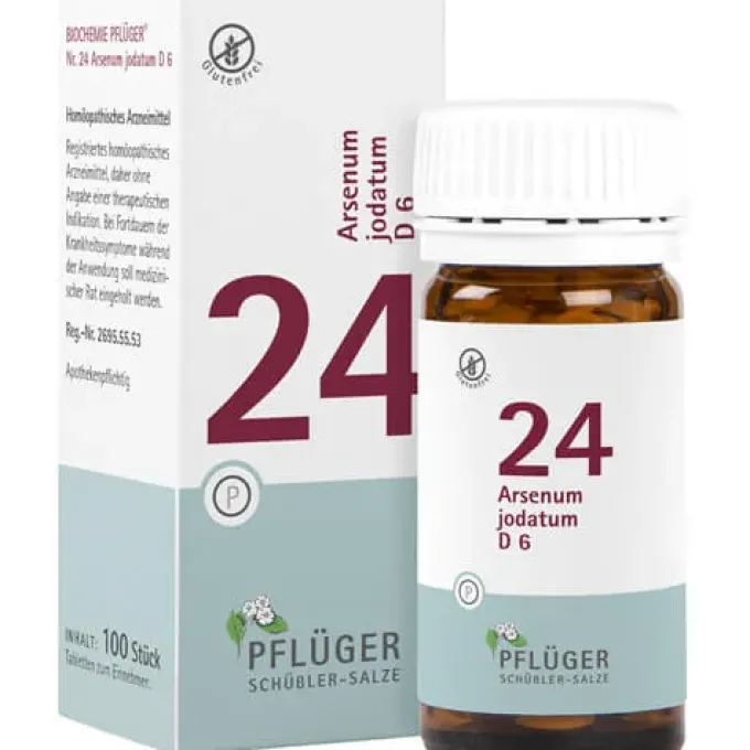 BIOCHEMIE Pflüger 24 Arsenum jodatum D 6 Tabletten 100 St