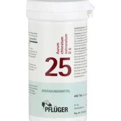 BIOCHEMIE Pflüger 25 Aurum chlorat.natron.D 6 Tab. 400 St