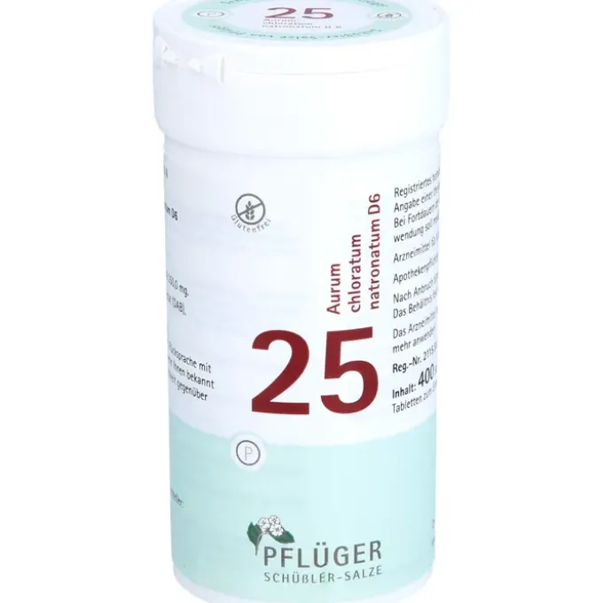 BIOCHEMIE Pflüger 25 Aurum chlorat.natron.D 6 Tab. 400 St