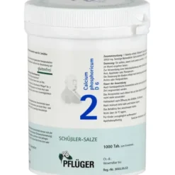 BIOCHEMIE Pflüger 2 Calcium phosphoricum D 6 Tabl. 1000 St