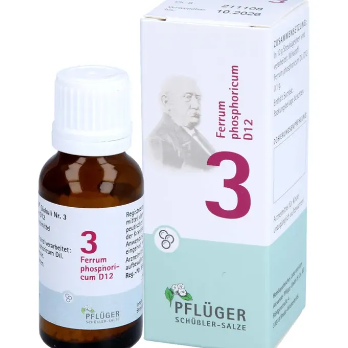 BIOCHEMIE Pflüger 3 Ferrum phosphoricum D 12 Glob. 15 g