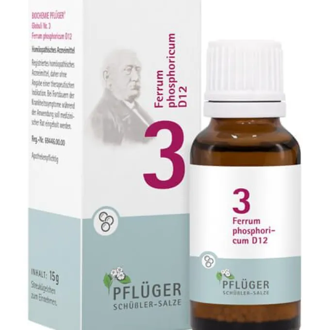 BIOCHEMIE Pflüger 3 Ferrum phosphoricum D 12 Glob. 15 g